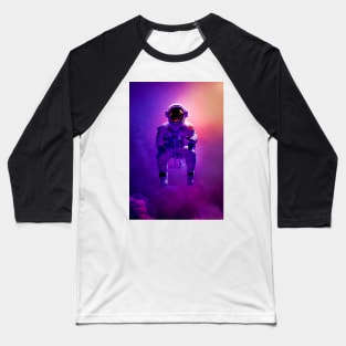 Astronaut sitting on a chair in space Baseball T-Shirt